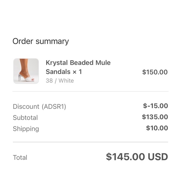 Hanifa Krystal Beaded Mule Sandals - Picture 5 of 5